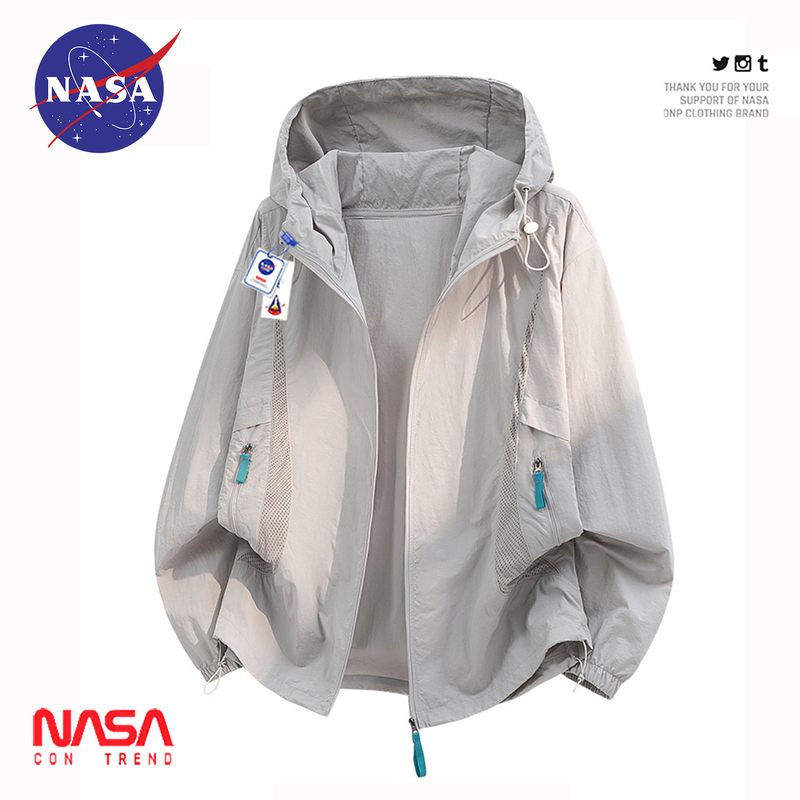 Nasa Summer Ice Silk Sun Protection Clothing for Men and Teenagers 2026 New Thin Jacket, Lightweight and Breathable Student Jacket