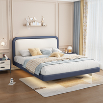 Childrens suspended bed boy single bed internet celebrity light luxury bed cream style princess bed teen small apartment soft bed