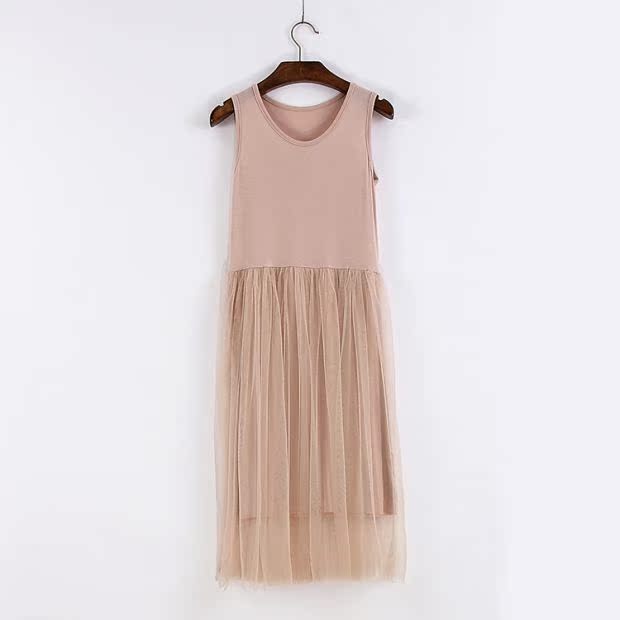 Mùa thu phương thức ren váy khâu lưới sling váy dài eo cao váy lưới kích thước lớn váy dưới váy dài tay thu đông