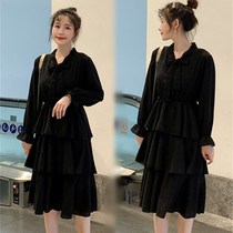 2021 Spring new snow-spinning pregnancy woman dress in dress dress with large code loose cover for pregnancy cake dress