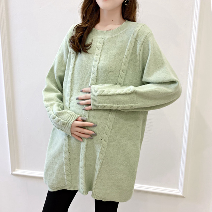 Fall New Han Edition Large Large Scale Pregnant Pie Down Winter Knitting Sweater