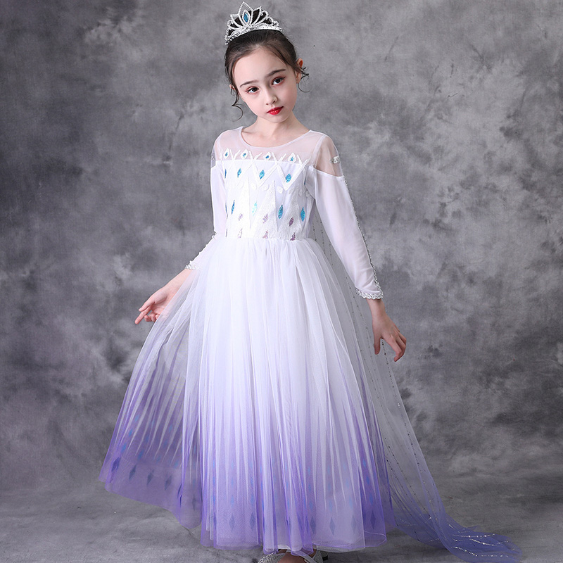 Princess Esha Princess Dresses Girl Snowy edge 2 Aesha Queen's Ocean Dress Summer Short Sleeve Girl Love Sand Dresses
