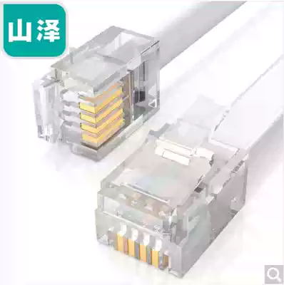 Shanze DH-4025L 4-core multi-strand 6P4C pure copper telephone line Finished telephone line with crystal head 25 meters