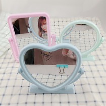Exquisite desktop mirror makeup mirror high-definition mirror 3 kinds of patterns to choose heart-shaped square-shaped round-shaped