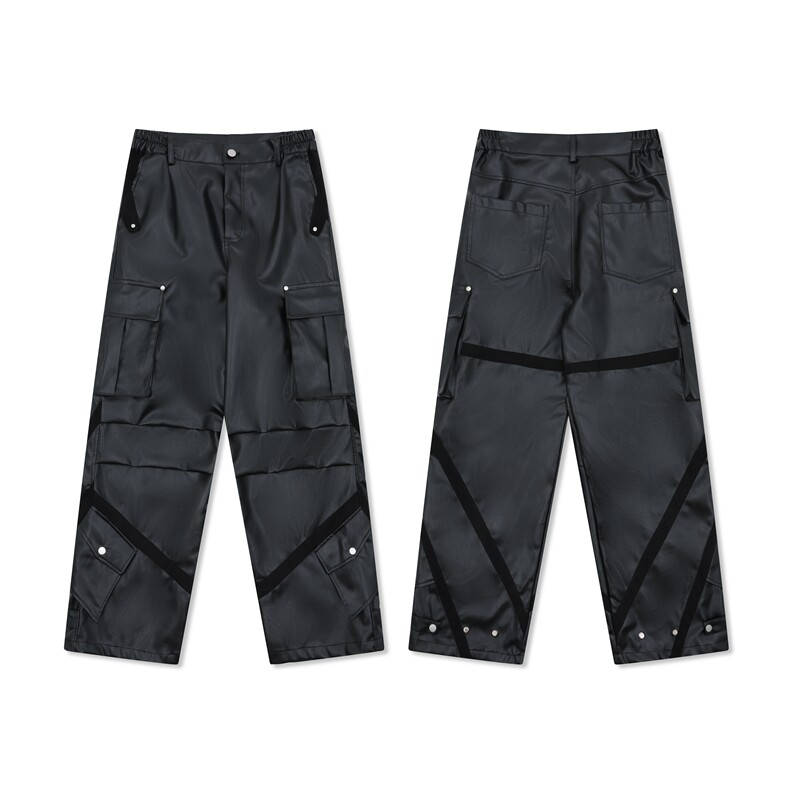 Elevate Your Style: Retro Techwear Glossy Cargo Pants - Product image 6