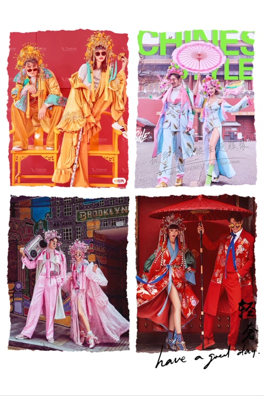2022 Studio-Themed Clothing for Outdoor Travel Photography, Street Photography, Chinese-Style Wedding Photos, Model Runway Shows, Annual Event Performance Outfits