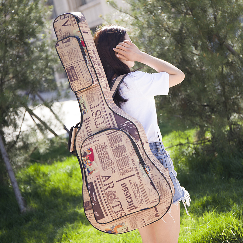 Folk 36 36 38 38 40 40 41 inch Thickened Wood Guitar Bag Waterproof violin Shoulder Bag double shoulder personality camouflaged bagging bagels