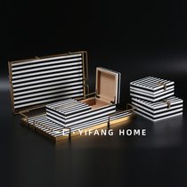 A modern light luxury tray living room coffee table bookcase jewelry box decoration hotel model room sales department decoration