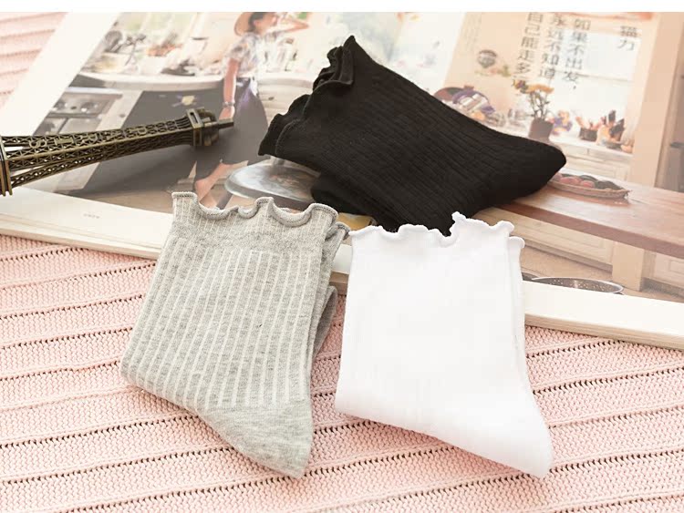 Cô mùa thu và mùa đông nấm đôi kim trong ống cotton vớ cotton cotton dày ấm đôi tất của phụ nữ ở eo dài không bị hôi chân vớ da