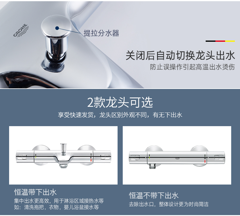 德国高仪 德国进口 升级经典款 恒温花洒套装 图20