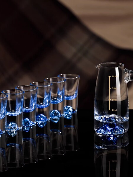 High-End Blue Mountain White Wine Cup Set, Home Use, Light Luxury Cup, Wine Set, High-Grade Exquisite Small Wine Cup, Sip Cup