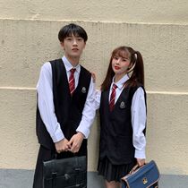 dk uniform school for couples spring and autumn waistcoat waistcoat Academy style suit