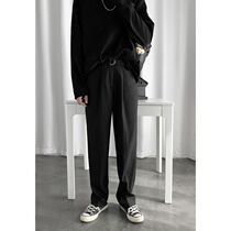 Black trousers DK uniform mens and womens loose straight pants hanging casual trousers 2021 new spring and summer thin chic