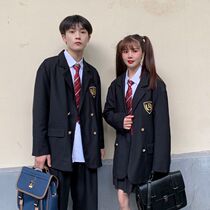 Couples dk uniform jacket men and women jk day school for suits college style class suit set British style spring and autumn jacket