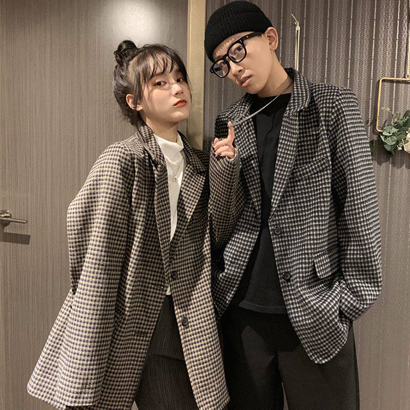 Thousands Birds Gaggle Suits Lovers Coats for Men and Women Han Edition 100 lap casual fall Little Western clothes Japanese style original Cebu Wind base