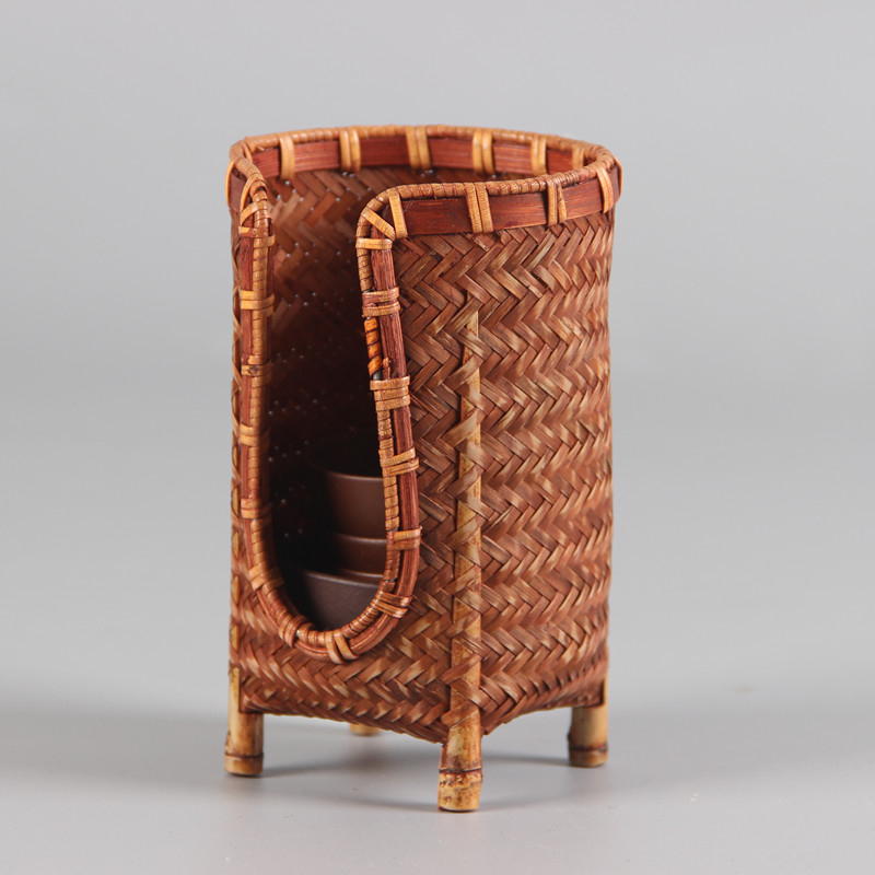 Antique Cup Cage Cup Basket Handmade Bamboo Tea Cup Storage Bamboo Cup Cover Cup Holder Tea Ceremony Accessories