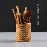 Qiu Teng Cafei Six -Piece Set Tea Tea Camer Tea Spoon кунг -фу чайная церемония пакет бамбука камера чай шесть нежный набор