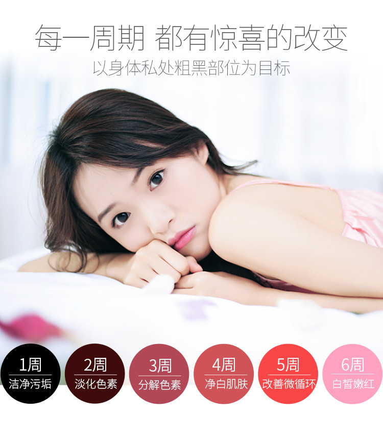 Bộ phận riêng tư làm đẹp núm vú xà phòng cổ đỏ trở thành màu hồng để đi đến melanin nữ tư nhân chăm sóc cơ thể nách có sẵn muối tắm trắng