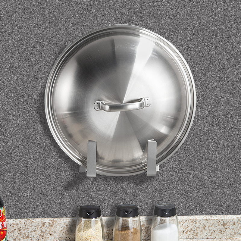 304 Stainless Steel Kitchen Lid Rack Free punching case chopping board Cutting Board Shelf Wall-mounted Wall Shelf
