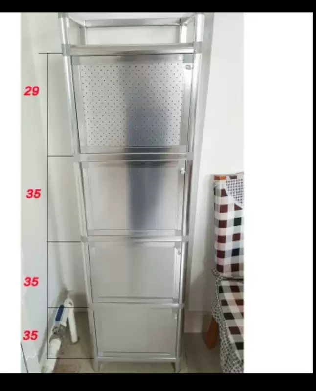 Dành riêng cho tủ bếp nhôm đơn giản mới tủ bếp lưu trữ tủ khóa phòng tắm ban công tủ - Buồng