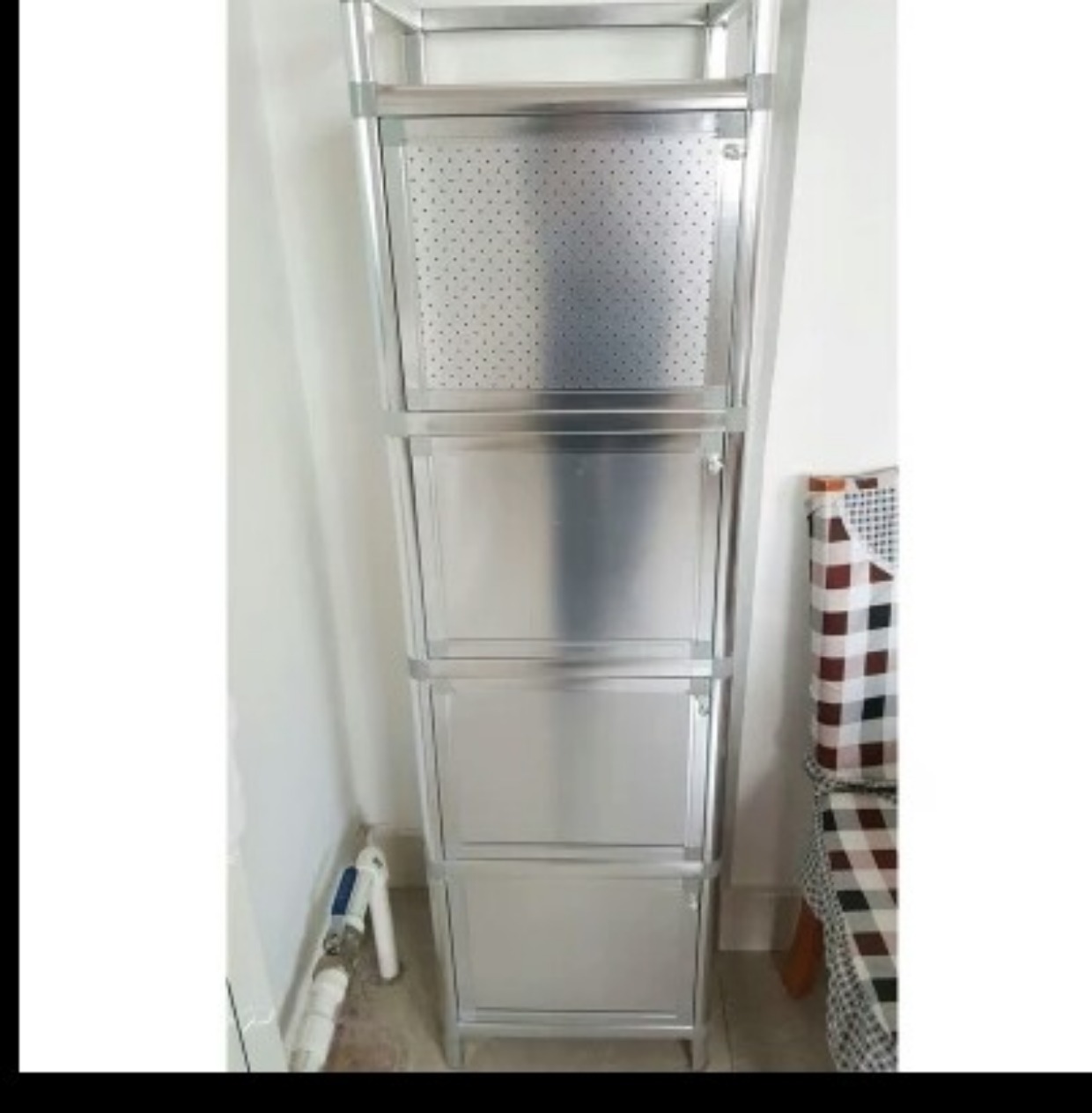 Dành riêng cho tủ bếp nhôm đơn giản mới tủ bếp lưu trữ tủ khóa phòng tắm ban công tủ - Buồng tủ nhựa ngăn kéo