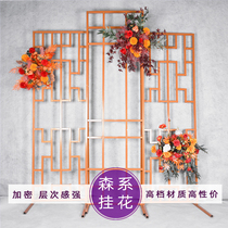 Wedding Props Simulation Platoon Flowers Road Leading Silk Flower Arch Frame Fake Flowers Hanging Flowers Wedding Scene Arrangement Decoration Floral