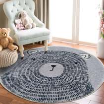 Childrens room carpet cartoon round carpet cute bedroom carpet bedside thick drop-proof floor mat home machine washable