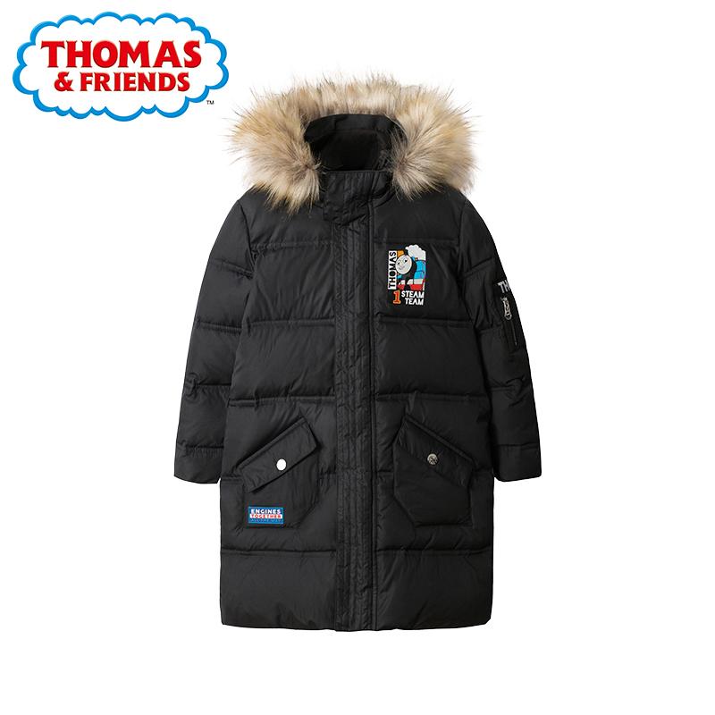 Thomas cho trẻ em mùa xuân ăn mặc 2020 mới trẻ em Hood Editing ấm Jacket Lạnh-Proof Xuống Jacket.