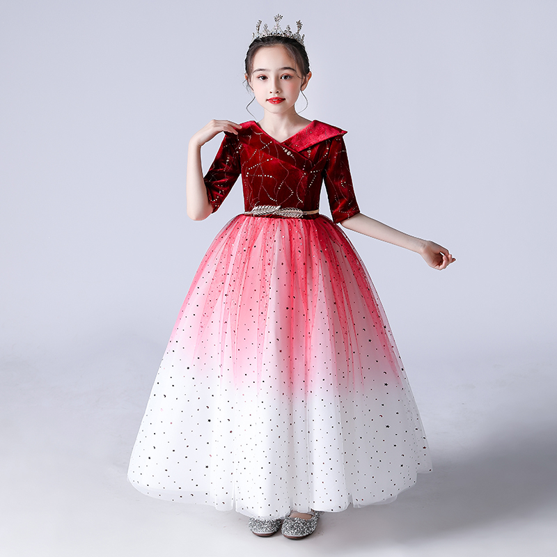 June 1 children's chorus performance costume girls dance skirt girls dress primary school students host recitation performance costume