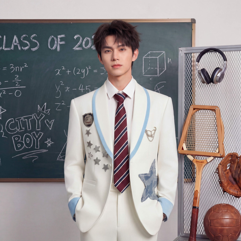 Shangjie Design Korean Style Preppy Design High-End Performance Male Group Series Suit Jacket Stage Original