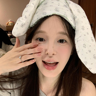 Cute! sweet girl girly bunny ears lace eye mask female ins style cartoon two-dimensional sleep blackout sleep