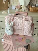 Bag Women's Large Capacity Summer Commuting Fitness Travel Tote Bag New Pink Love Portable Short-distance Travel Bag