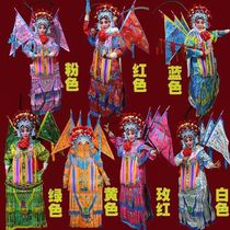 Peking Opera drama costume night scene Daoma Dan General Mu Guiying Fan Lihua back flag opera red female big back