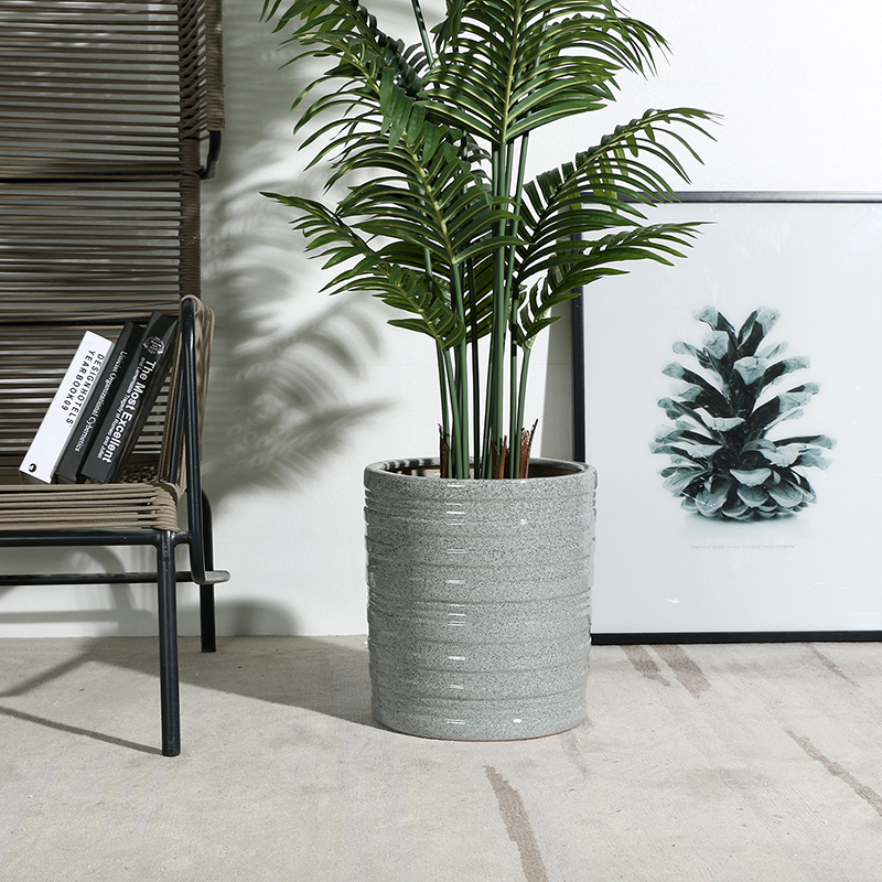 Extra-large ceramic flowerpot American-style simple outdoor courtyard oversized planting tree large-caliber 2022 new scattered tail sunflower