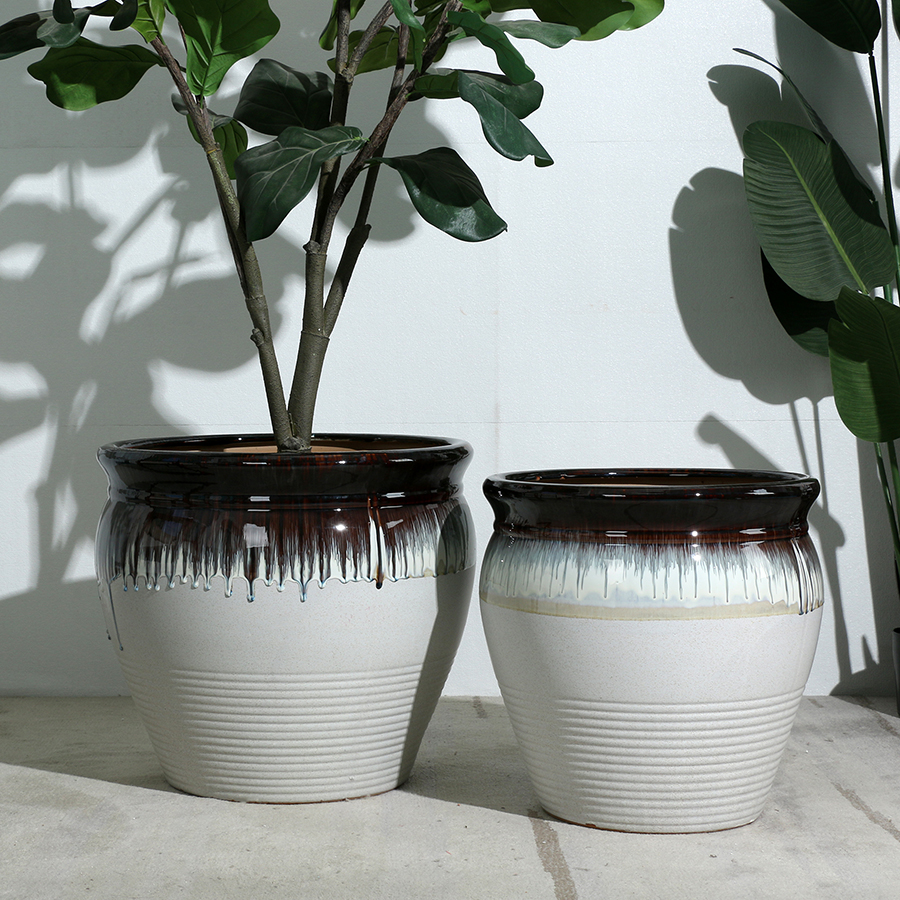 Extra large ceramic flower tank large flower pot fortune tree special garden outdoor 50cm or more large diameter