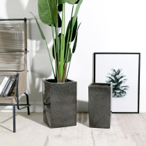 2021 New square-mouth basin Special ceramic flowerpots light extravagant and deep European-style rectangular quad living-room ground floor