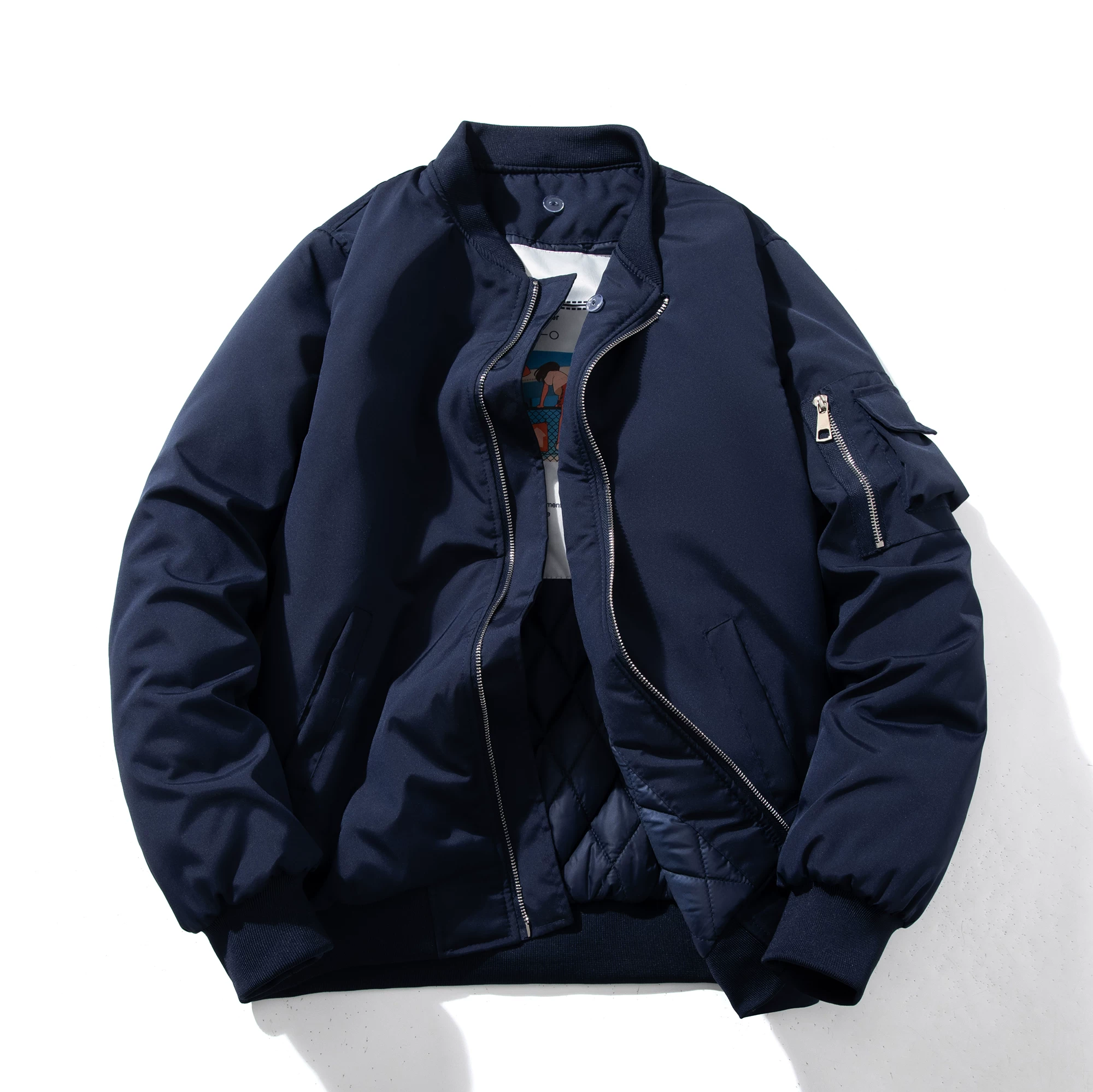 Мужская и женская куртка, синий бейсбол uniform, американский стиль, для любимого, увеличенная толщина