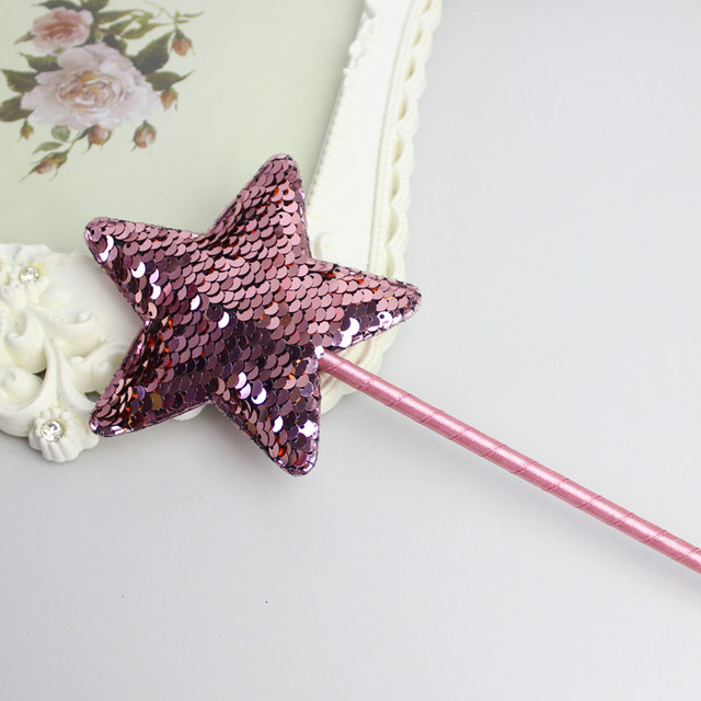 10.5cm sequined star stick prom ການປະຕິບັດຂອງເດັກນ້ອຍດອກຍິງ fairy stick ຂອງຄວາມຍາວປາ magic cane