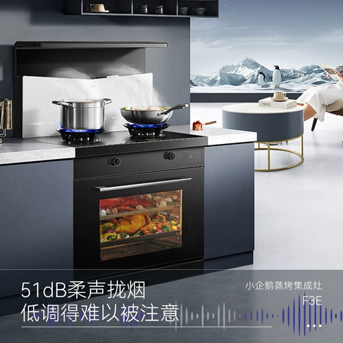 [Государственная субсидия] Встроенная плита Kantar Little Penguin F3E Бытовая газовая плита с регулируемой частотой, вытяжка, паровая духовка и встроенная плита