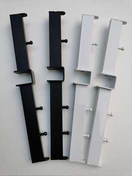 Square Tube Hook Clothing Store Display Rack Point Hook Black White Front Hook Stainless Steel Side Rack Clothes 5-Prong Hook