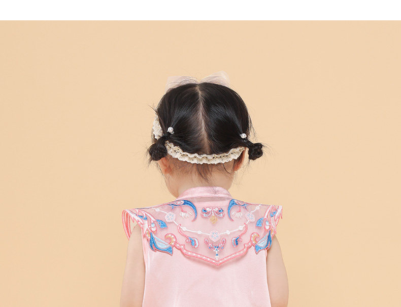 Longevity and Prosperity Mulberry Silk Romper for Baby Girls, New Chinese Style Spring and Summer Full Moon and Hundred Days Clothing, One-Year-Old Baby — 30