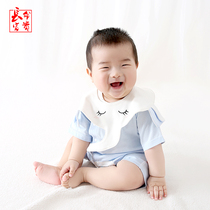 39 9 Clearance long life rich baby Summer newborn short sleeve jumpsuit suit men and women baby ha clothes climbing suit