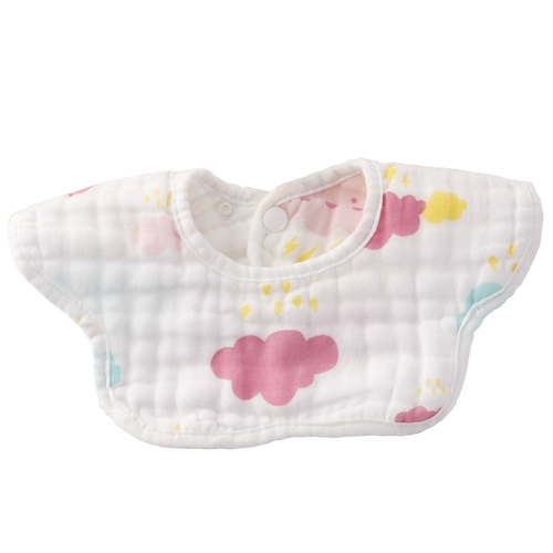 婴儿口水巾纯棉纱布宝宝围嘴360度旋转新生儿口水围兜春秋围脖式