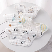 4条8层纱布围嘴卡通系列