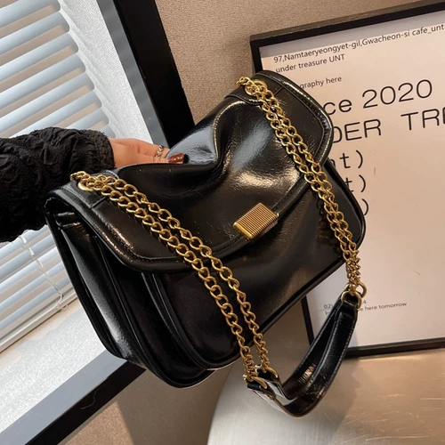 Вместительная и большая сумка через плечо, ретро сумка на одно плечо, из натуральной кожи, изысканный стиль