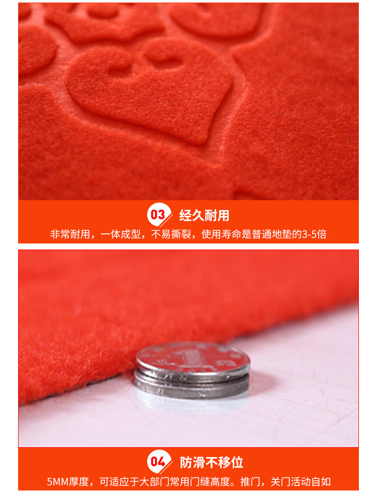 Có thể cắt thảm đỏ lớn vào sảnh hành lang khách sạn hiên phòng ngủ cầu thang thảm dày chống mài mòn - Thảm thảm lót sàn cho bé