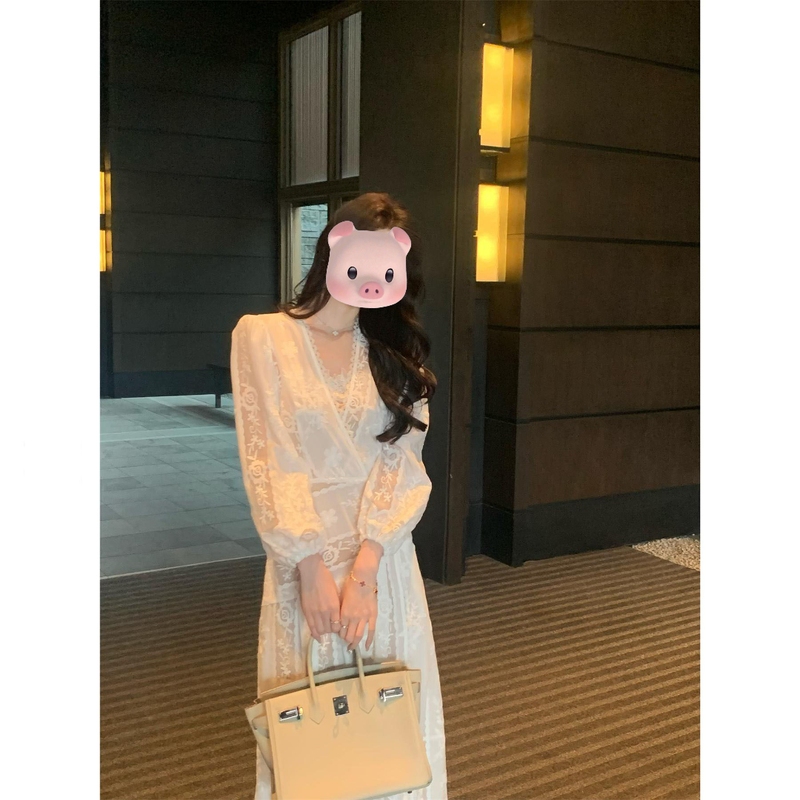 French-Style Gentle and Stylish V-Neck Dress for Women, 2026 Spring New Model, Elegant Long Dress with a Variety of Charming Styles