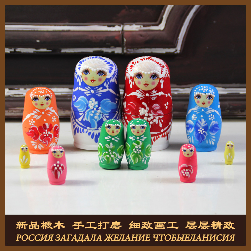 Russian Jacket 5 Floors Snowman Dolls Hand-painted Birthday Gifts Cute Cartoon Puzzle Toys