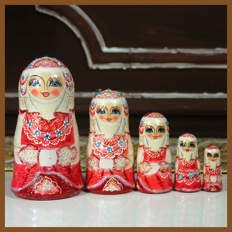 Russian Jacket Woody Large Five Layers Puzzle Toy Creative New Wedding Gift Hand-painted Character