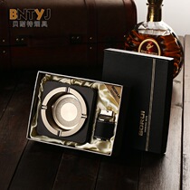 Stainless steel ashtray creative personality with lighter set gift European club bar ash Cup KTV